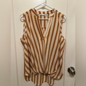 Notations sleeveless shirt — business casual. Size medium.